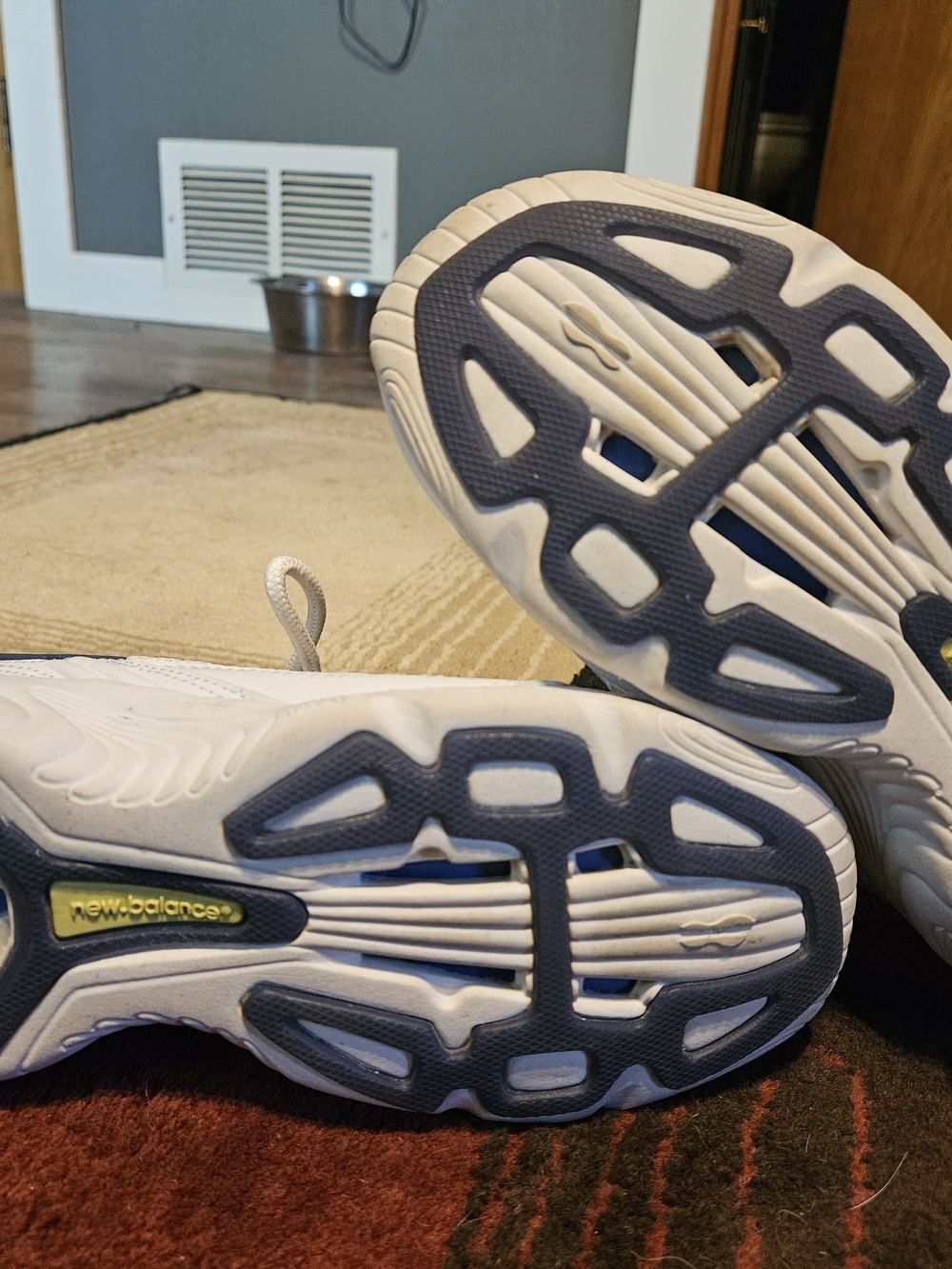 New Balance White Sneakers with Navy Accents - Picture 6 of 6